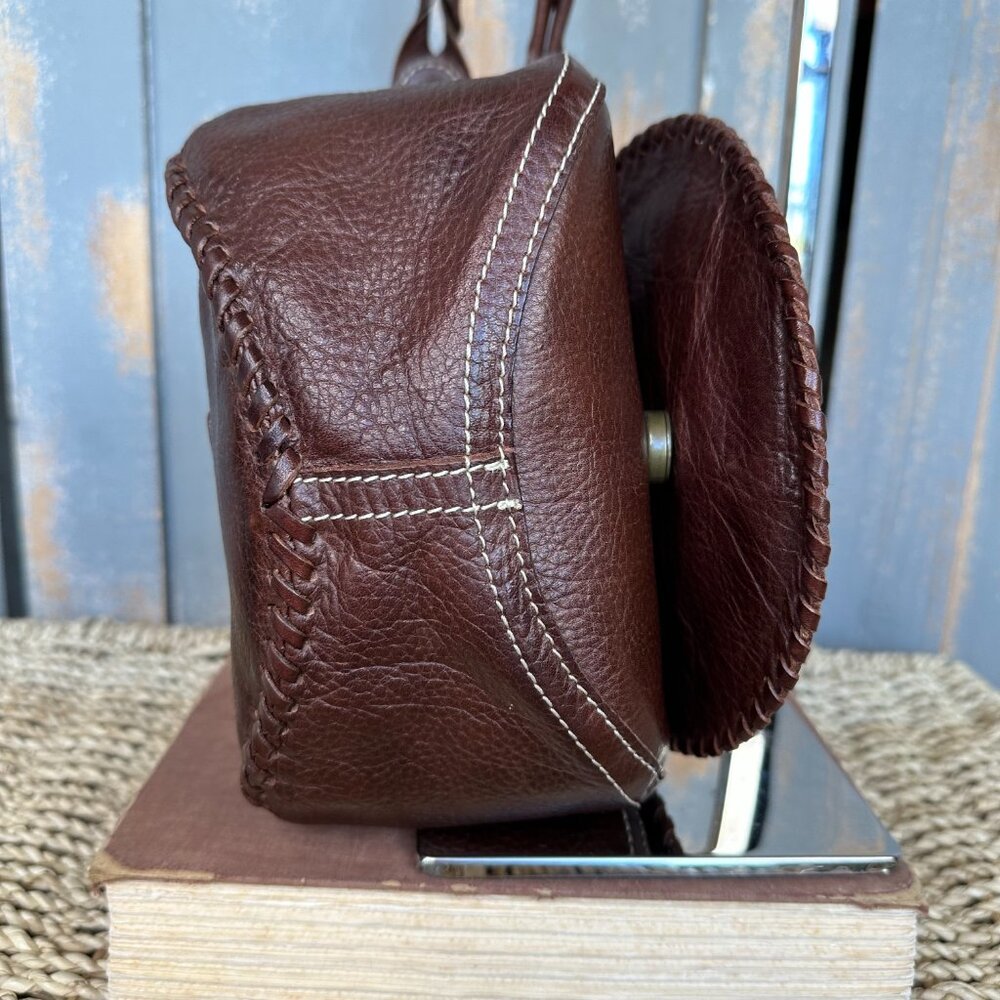 Frye Whipstitch Embellished Circular Flap Crossbody - Picture 7 of 15